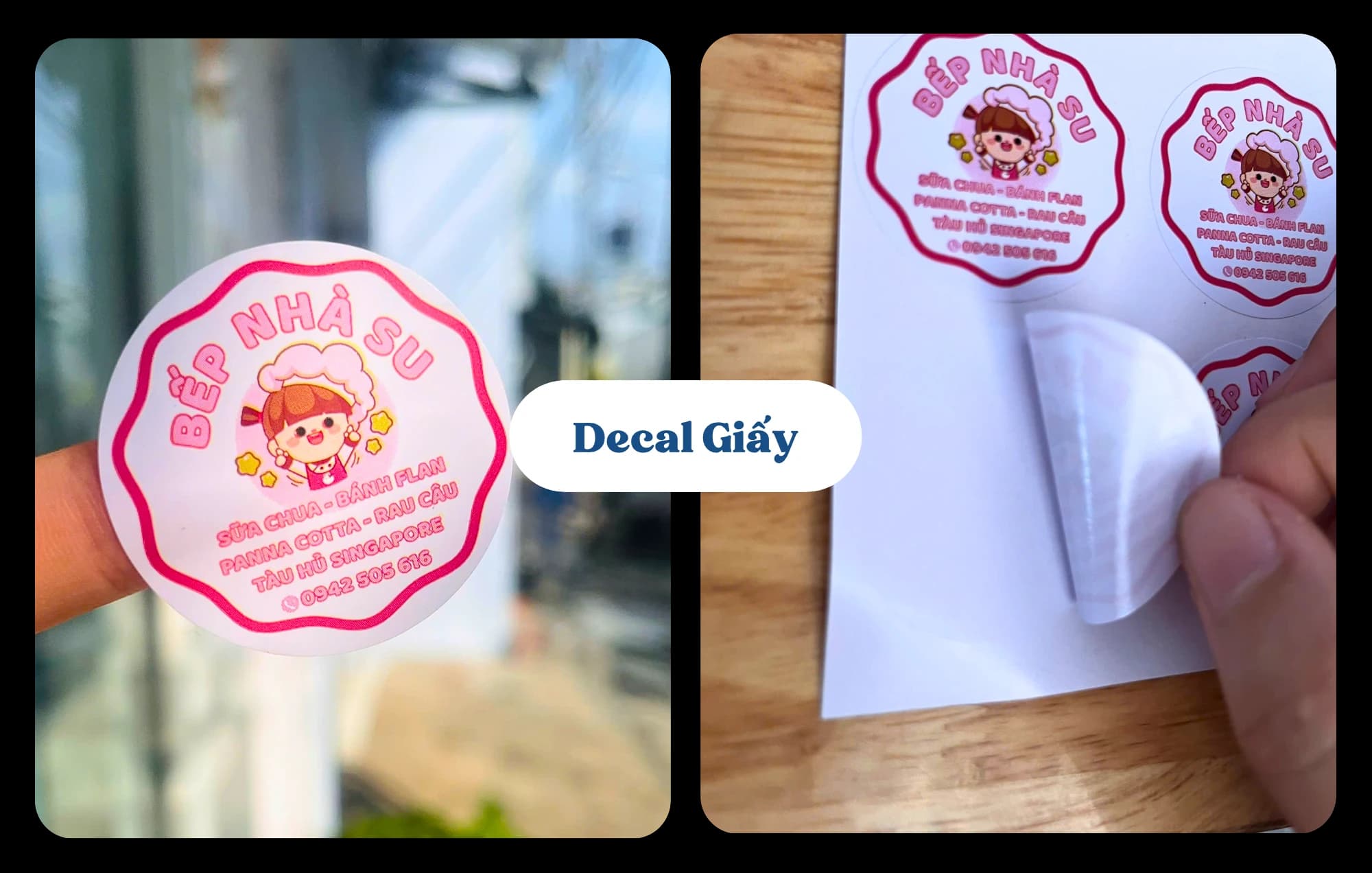 Mẫu tem nhãn decal giấy khoa tường