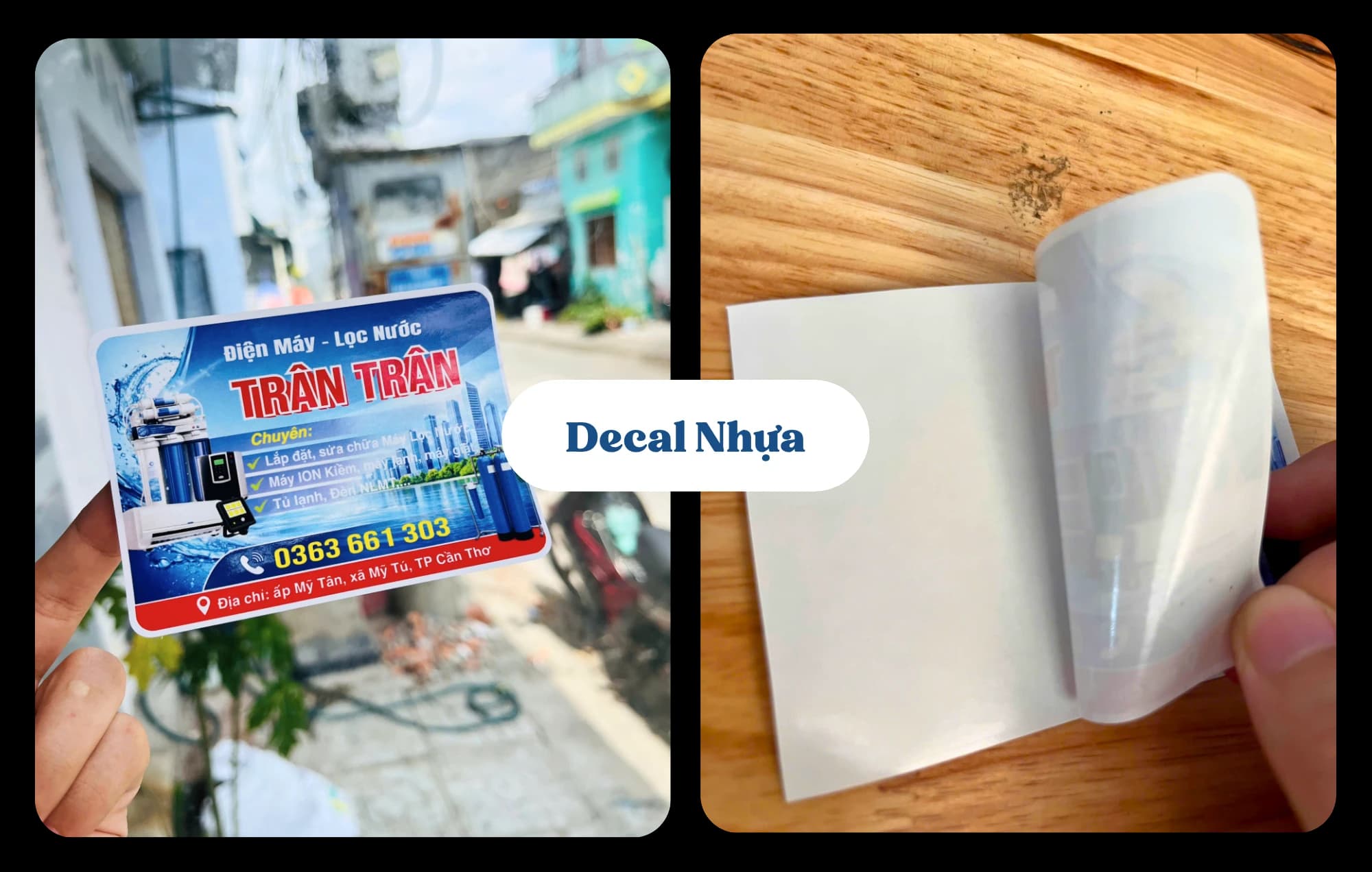 Mẫu tem nhãn decal nhựa khoa tường